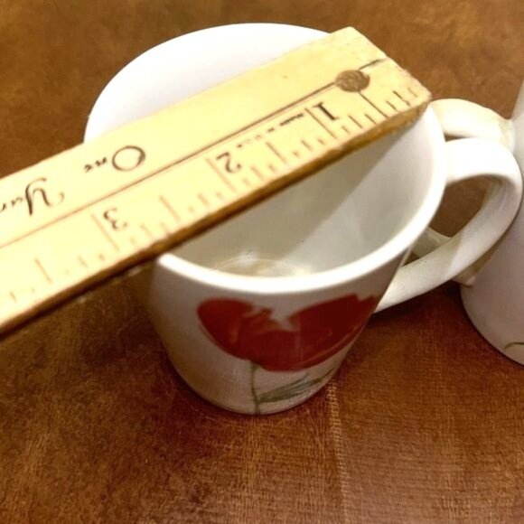 Set Of 4 Gibson Everyday Floral Pattern Coffee Mugs - Picture 5 of 6